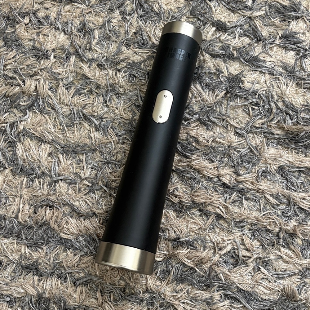 Sharper Image Stylish Black and Silver Electric Wine Opener